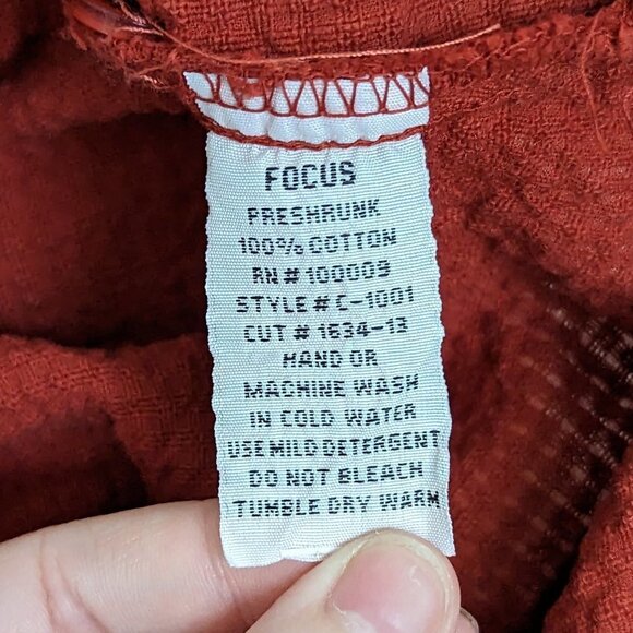 Focus Casual Life Size Medium Rust Color Button Front Tunic 3/4 Sleeves EUC - Picture 6 of 8